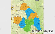 Political Map of Touba, physical outside