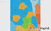 Political Map of Touba, political shades outside