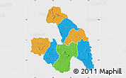 Political Map of Touba, single color outside