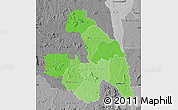 Political Shades Map of Touba, desaturated