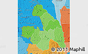 Political Shades Map of Touba
