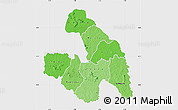 Political Shades Map of Touba, single color outside