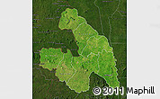 Satellite Map of Touba, darken