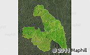 Satellite Map of Touba, darken, semi-desaturated