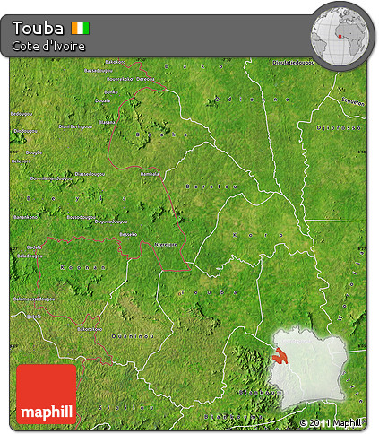 Satellite Map of Touba