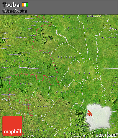 Satellite Map of Touba