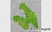 Satellite Map of Touba, lighten, desaturated