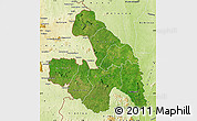 Satellite Map of Touba, physical outside