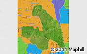 Satellite Map of Touba, political outside