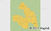 Savanna Style Map of Touba, single color outside
