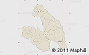 Shaded Relief Map of Touba, cropped outside