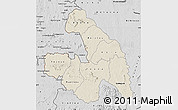 Shaded Relief Map of Touba, desaturated