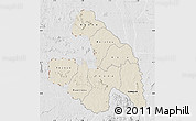 Shaded Relief Map of Touba, lighten, desaturated