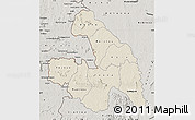 Shaded Relief Map of Touba, semi-desaturated