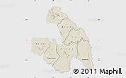 Shaded Relief Map of Touba, single color outside