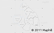 Silver Style Map of Touba, single color outside