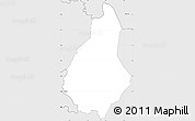 Silver Style Simple Map of Ouaninou