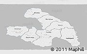 Gray Panoramic Map of Touba, single color outside