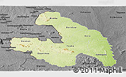 Physical Panoramic Map of Touba, darken, desaturated