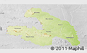 Physical Panoramic Map of Touba, lighten, desaturated
