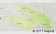 Physical Panoramic Map of Touba, lighten, semi-desaturated