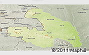 Physical Panoramic Map of Touba, semi-desaturated