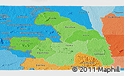 Political Shades Panoramic Map of Touba