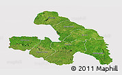 Satellite Panoramic Map of Touba, cropped outside