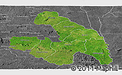 Satellite Panoramic Map of Touba, desaturated