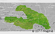 Satellite Panoramic Map of Touba, lighten, desaturated