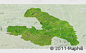 Satellite Panoramic Map of Touba, lighten