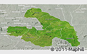 Satellite Panoramic Map of Touba, lighten, semi-desaturated