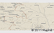 Shaded Relief Panoramic Map of Touba