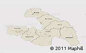 Shaded Relief Panoramic Map of Touba, single color outside