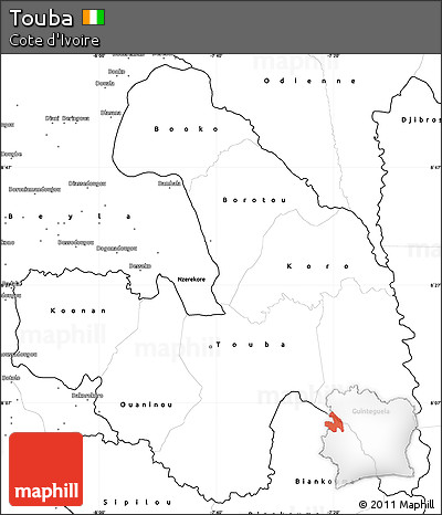Blank Simple Map of Touba