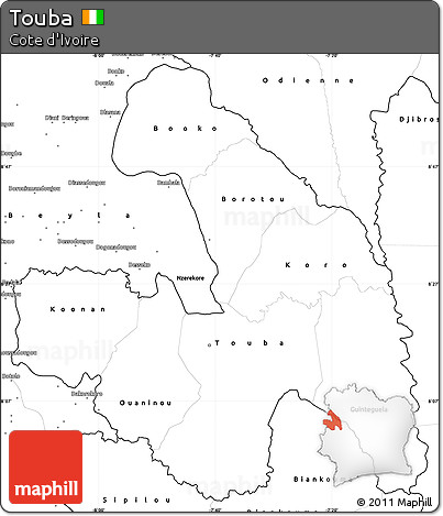 Blank Simple Map of Touba