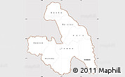 Classic Style Simple Map of Touba, cropped outside