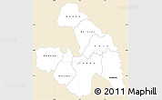 Classic Style Simple Map of Touba, single color outside