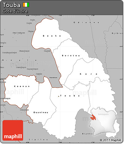 Gray Simple Map of Touba