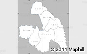 Gray Simple Map of Touba, single color outside