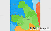 Political Shades Simple Map of Touba