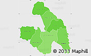 Political Shades Simple Map of Touba, single color outside