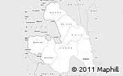 Silver Style Simple Map of Touba