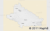 Classic Style 3D Map of Bjelovar-Bilogora, single color outside