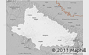 Gray 3D Map of Bjelovar-Bilogora