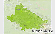 Physical 3D Map of Bjelovar-Bilogora, lighten