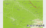 Physical 3D Map of Bjelovar-Bilogora