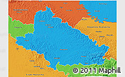 Political 3D Map of Bjelovar-Bilogora