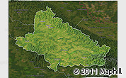 Satellite 3D Map of Bjelovar-Bilogora, darken