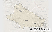 Shaded Relief 3D Map of Bjelovar-Bilogora, lighten